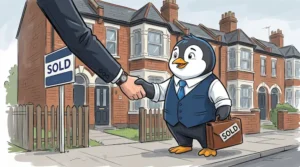 A penguin buying a rental property
